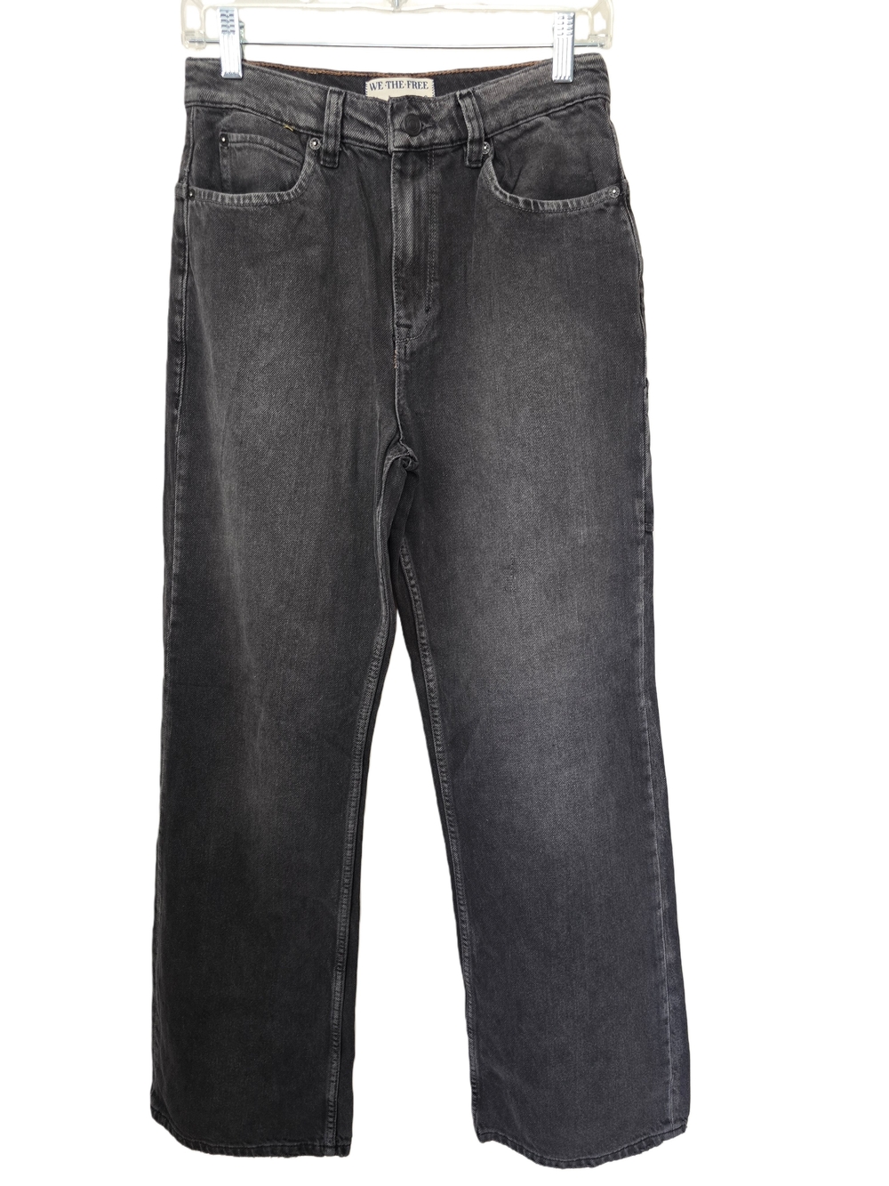 We The Free Women's Washed Black Straight Leg Jeans *minor factory flaw*